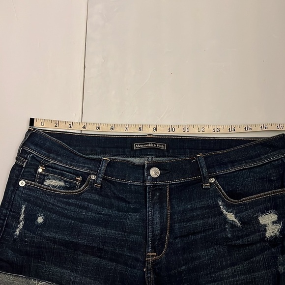 Abercrombie and Fitch distressed cut off jeans shorts size 30 - Picture 7 of 8